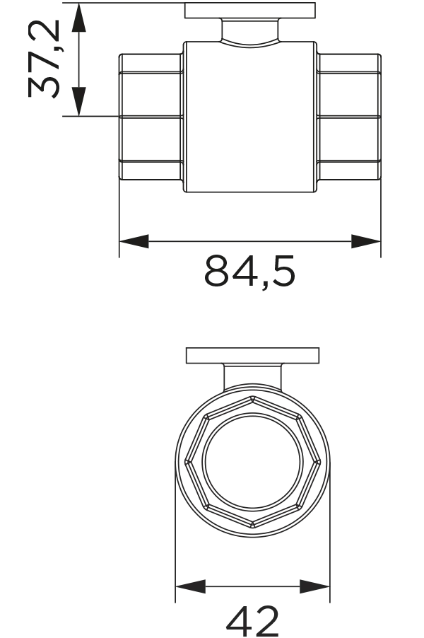 2 way ball valve for actuator avdrs half an inch