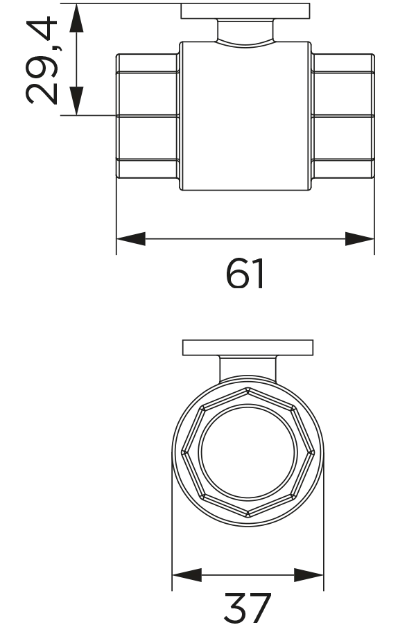 2 way ball valve for actuator avdrs half an inch