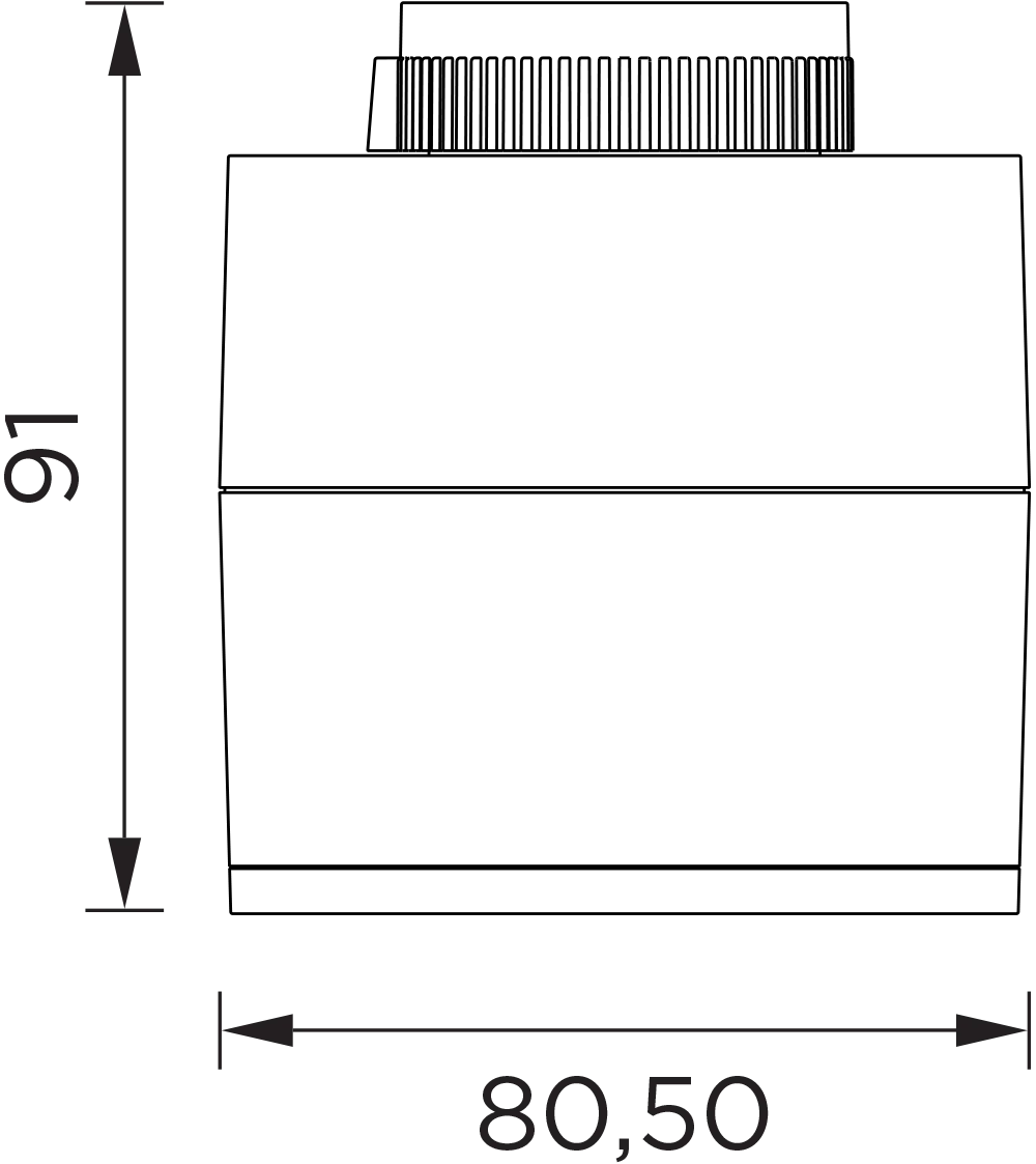 Actuator AVD dimensions