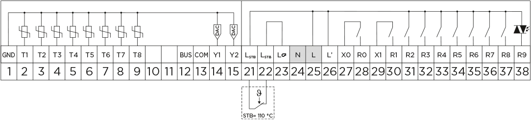 KXD20 Electrical connection