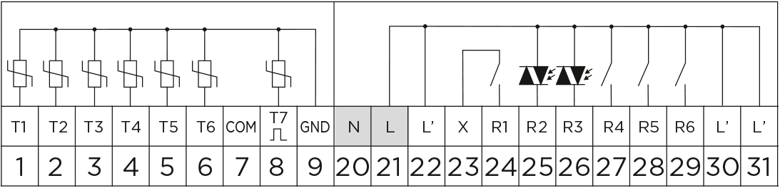 SCC40 Electrical connection