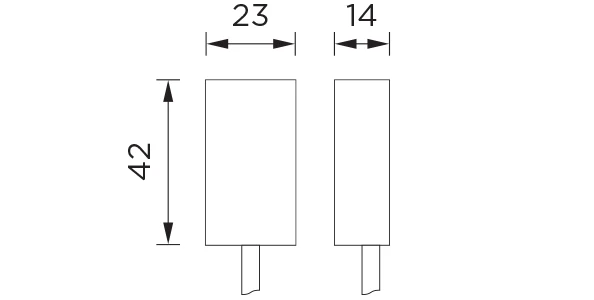 Surface temperature sensor VF/Pt dimensions