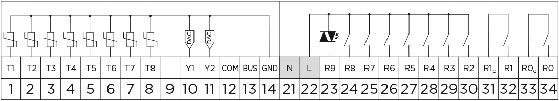 WXD20 Electrical connection